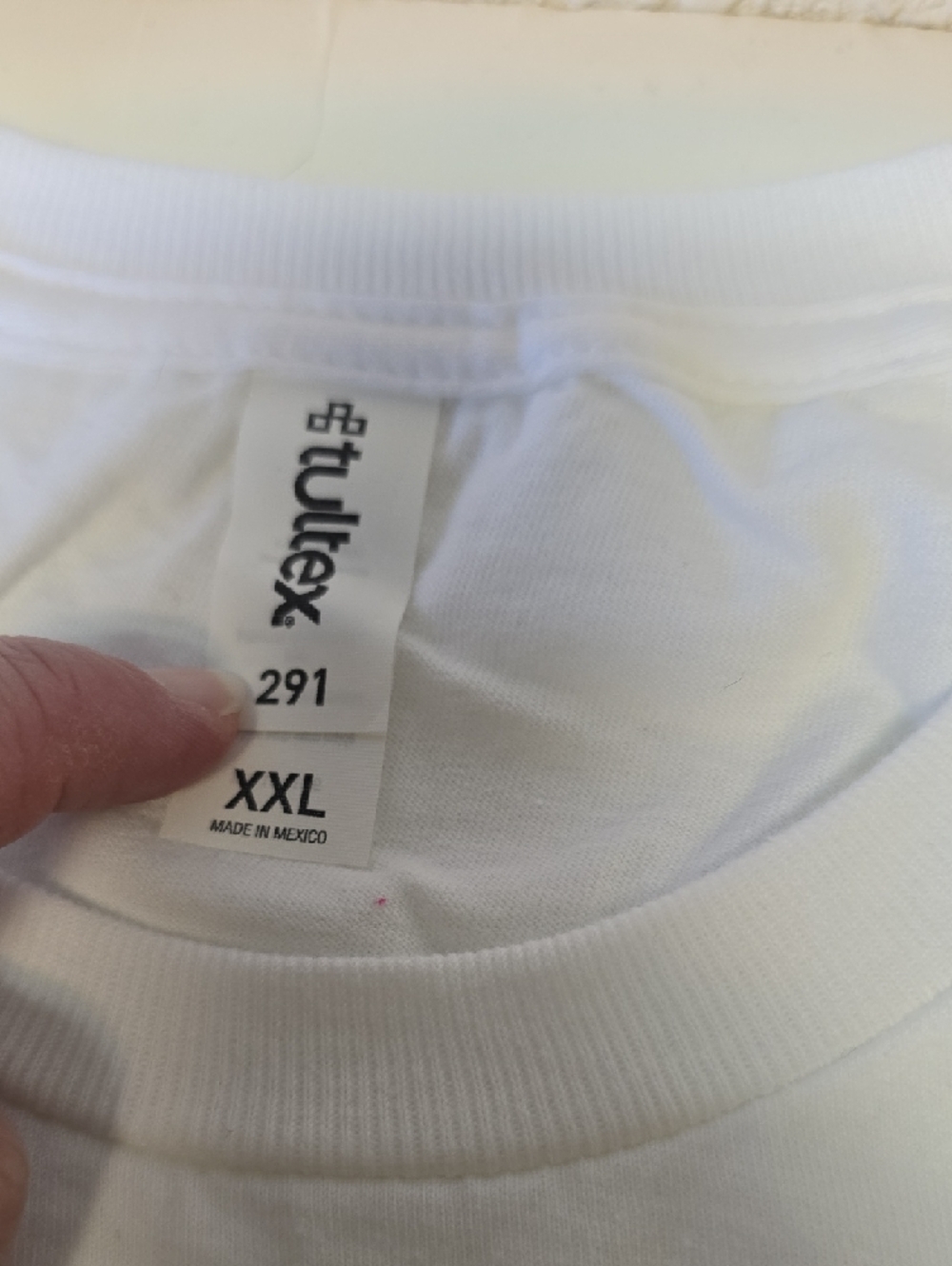 Tultex White Crewneck T-Shirt Custom Made - Picture 2 of 4